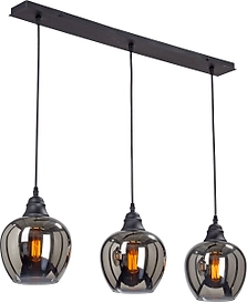 Подвесная люстра Vitaluce V4922-1/3S черная 3ХE27Х40Вт