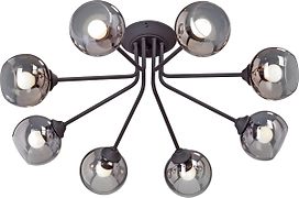 Потолочная люстра Vitaluce V4724-1/8PL черная 8хE27 макс. 60Вт