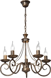 Подвесная люстра Vitaluce V3808-7/5 коричневая 5ХE14Х40Вт
