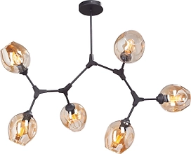 Потолочная люстра Vitaluce V4598-1/6PL черная 6ХE27Х60Вт