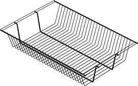 Полка-корзина универсальная Larvij L9549BL черная 603x406x118 мм