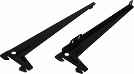 Кронштейн для полки 400850 черный 280х75х20 мм  2 шт