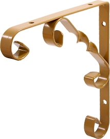 Кронштейн для полки Larvij Орнаментал золотой 200х200х13 мм