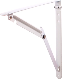 Кронштейн для полки Larvij Складывающийся белый 400х400х25 мм