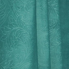 Ткань портьерная 109887 бархат блэкаут 280 см бирюзовая