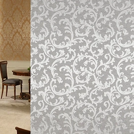 Ткань портьерная 91911 жаккард блэкаут 150 см серая