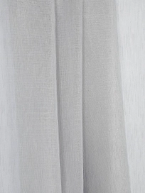 Ткань тюлевая лен однотонная 108330 серый