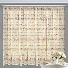 Штора тюлевая на ленте 78904-1 270х300 см розово-бежевая 