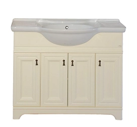 Тумба напольная под раковину MISTY Лувр П-ЛВР01105-1014 105 см слоновая кость