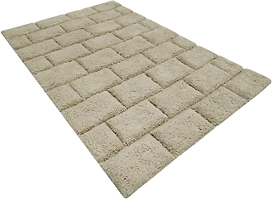 Коврик для ванной 50х80 см ворсовый серый 260398