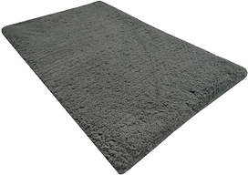 Коврик для ванной 50х80 см ворсовый серый 260404