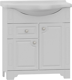 Тумба с раковиной DORFF Retro 85х75х46.5 см белая