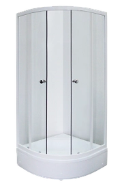 Душевая ширма 1/4 круга МЕТАКАМ стеклянная ПР 890х1760 см