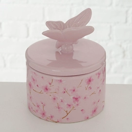 Шкатулка доломитовая Sakura микс H13 см