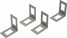 Подпорки для книг алюминиевые белые 4 шт