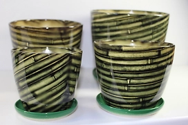 Кашпо Венус 2с блюдцем миксD16 H13,5