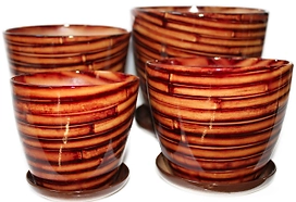 Кашпо Венус 1с блюдцем миксD13 H11