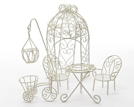 Набор минидекора Bloomit's беседка, стула, стол, велосипед