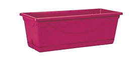 Ящик балконный ГазонCity с поддоном Amboise фуксия