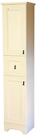 Шкаф пенал напольный MISTY Лувр 178x37,9 см слоновая кость