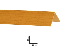Угол Decoplast бук темный 15 х 15 мм