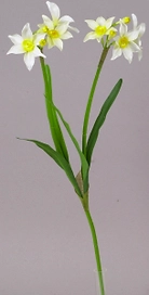 Искусственный цветок Нарцисс 62 см бело-желтый