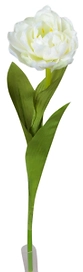 Искусственное растение Тюльпан махровый 47 см белый