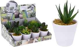 Цветок пластиковый в горшке 6,5х9,5 см в ассортименте