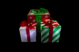 Фигура внутренняя Подарки 60хLED 20х20х20 см холодный белый