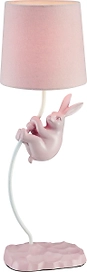 Лампа настольная 17x17x51 см Заяц розовая