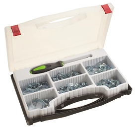 Отвертка и хомуты шланговые LUX