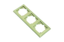 Рамка для розеток OBI тройная цвет металлик кремовый