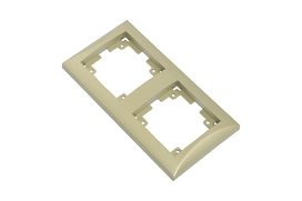 Рамка для розеток двойная OBI цвет металлик кремовый