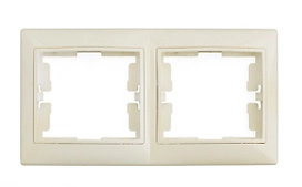 Рамка 2 поста LUMINA горизонтальная крем