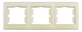 Рамка 3 поста LUMINA горизонтальная крем
