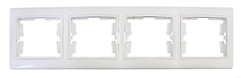 Рамка 4 поста LUMINA горизонтальная белая