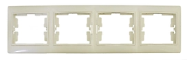 Рамка 4 поста LUMINA горизонтальная крем
