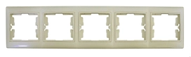 Рамка 5 постов LUMINA горизонтальная крем