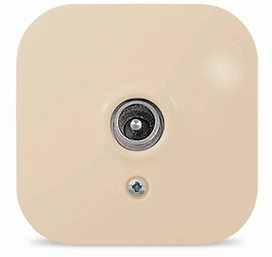 Розетка телевизионная FLOS F проходная кремовая