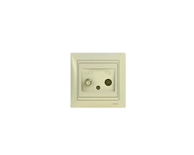 Розетка Ledard телевизионная двухместная кремовая TV+SAT