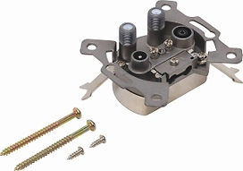 Розетка спутниковая двойная OBI 2 кабеля 4 выхода