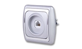 Розетка Дельта компьютерная серебро