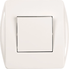 Одноклавишный выключатель скрытого монтажа OBI Eco белый