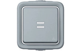 Переключатель LEGRAND Plexo IP55 с подсветкой серый