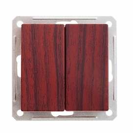 Выключатель Schneider Electric W59 двухклавишный мореный дуб