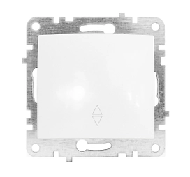 Переключатель СП 1-клавишный LUMINA проходной белый