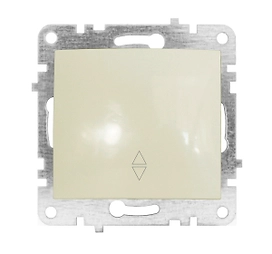 Переключатель СП 1-клавишный LUMINA проходной крем