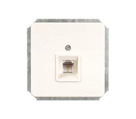 Механизм розетки телефонной Gusi Electric RJ-12 С1 Extra белая