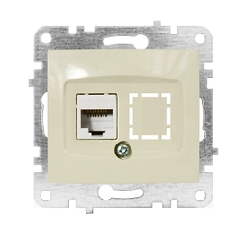 Розетка СП компьютерная LUMINA RJ45 CAT6 крем