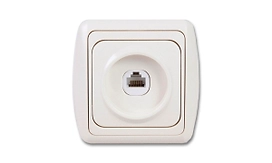 Розетка Дельта телефонная бежевая